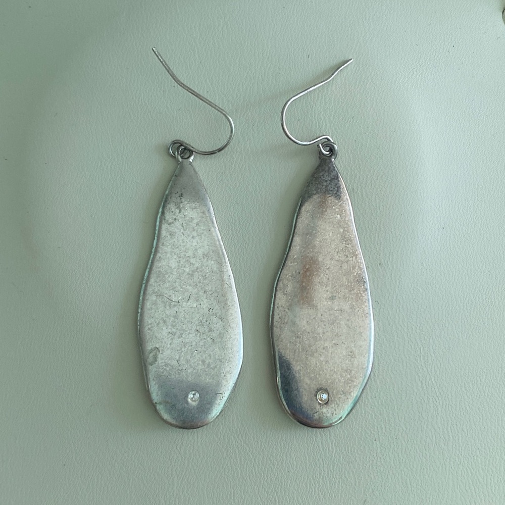 Vintage Artisan Silver Drop Earrings